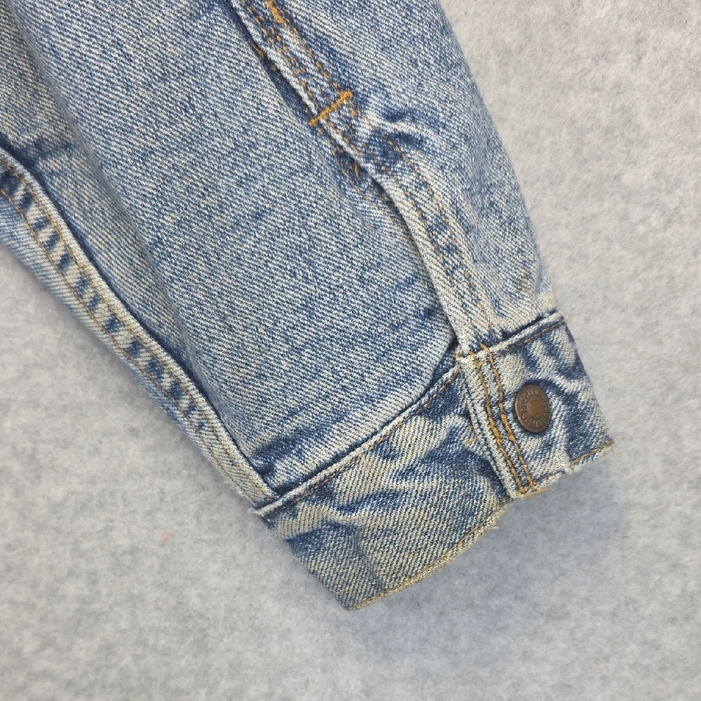 Vintage Levi’s Sherpa Lined Denim Trucker Jacket Made in USA Size L - Picture 8 of 16